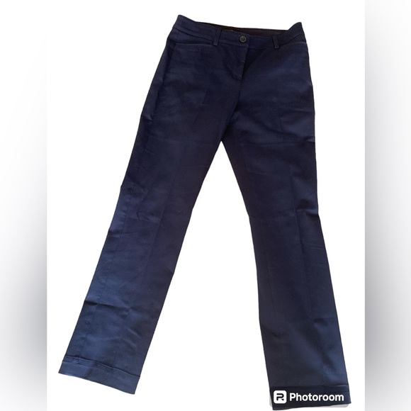 Express Womens Blue Straight Leg Mid Rise Dress Pants Size 4 - Picture 1 of 2